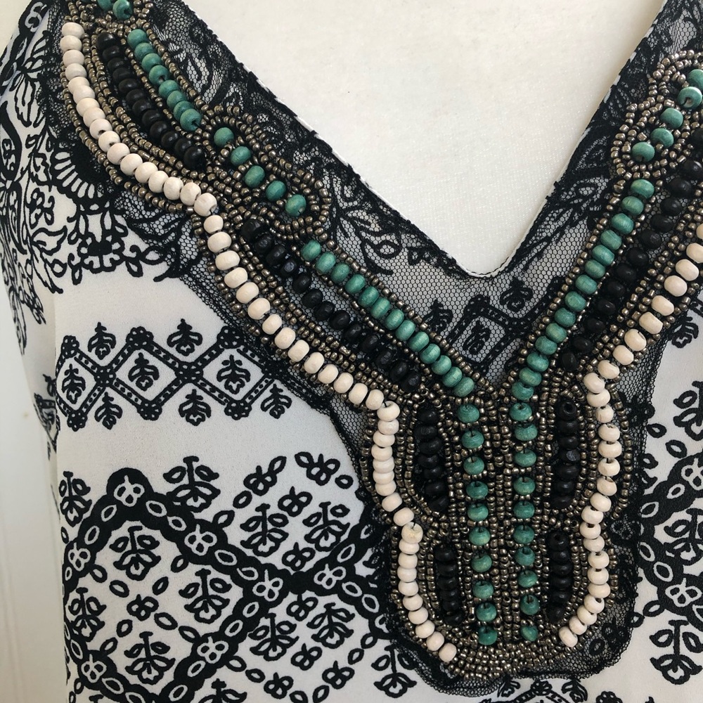 5/$25🔅Charlotte Russe Beaded Strappy Tank - Picture 2 of 6